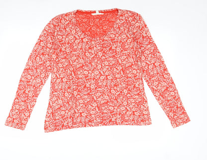 Womens UK Size 8 Per Una Red Basic T-Shirt