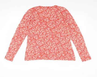 Womens UK Size 8 Per Una Red Basic T-Shirt