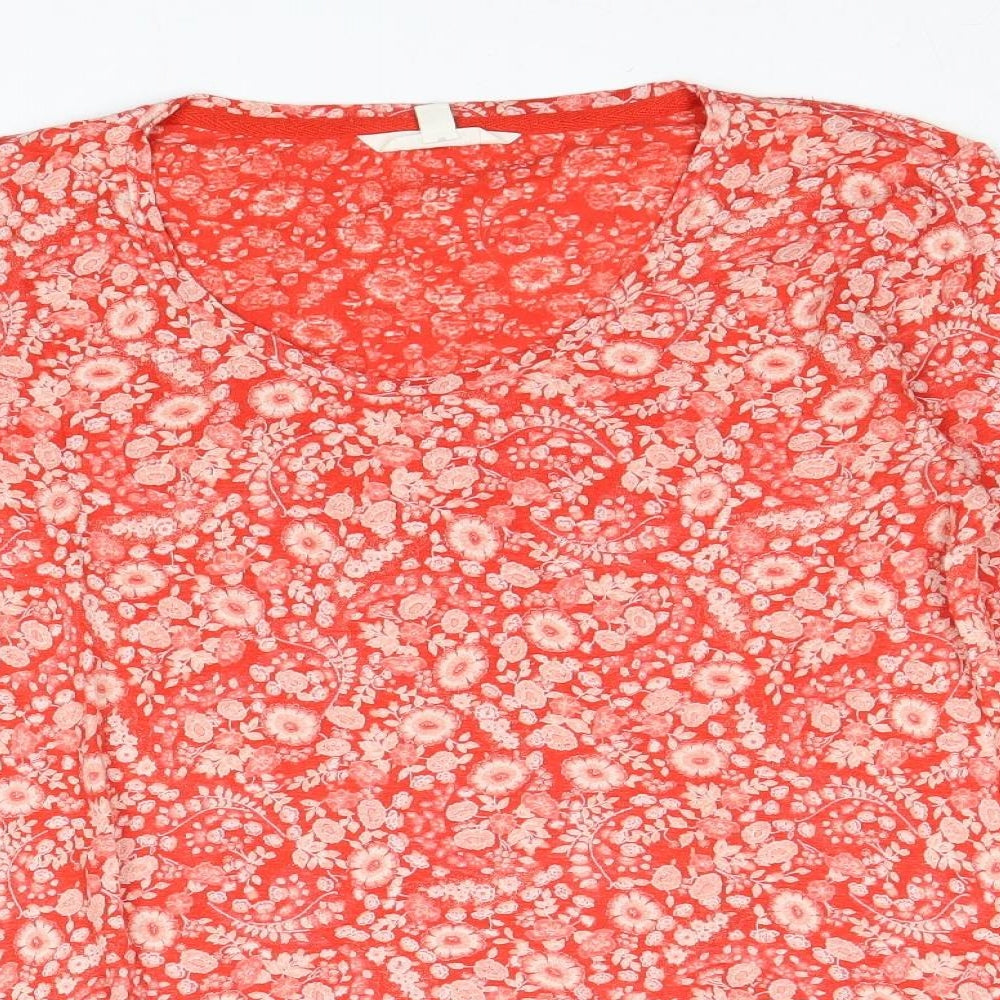 Womens UK Size 8 Per Una Red Basic T-Shirt