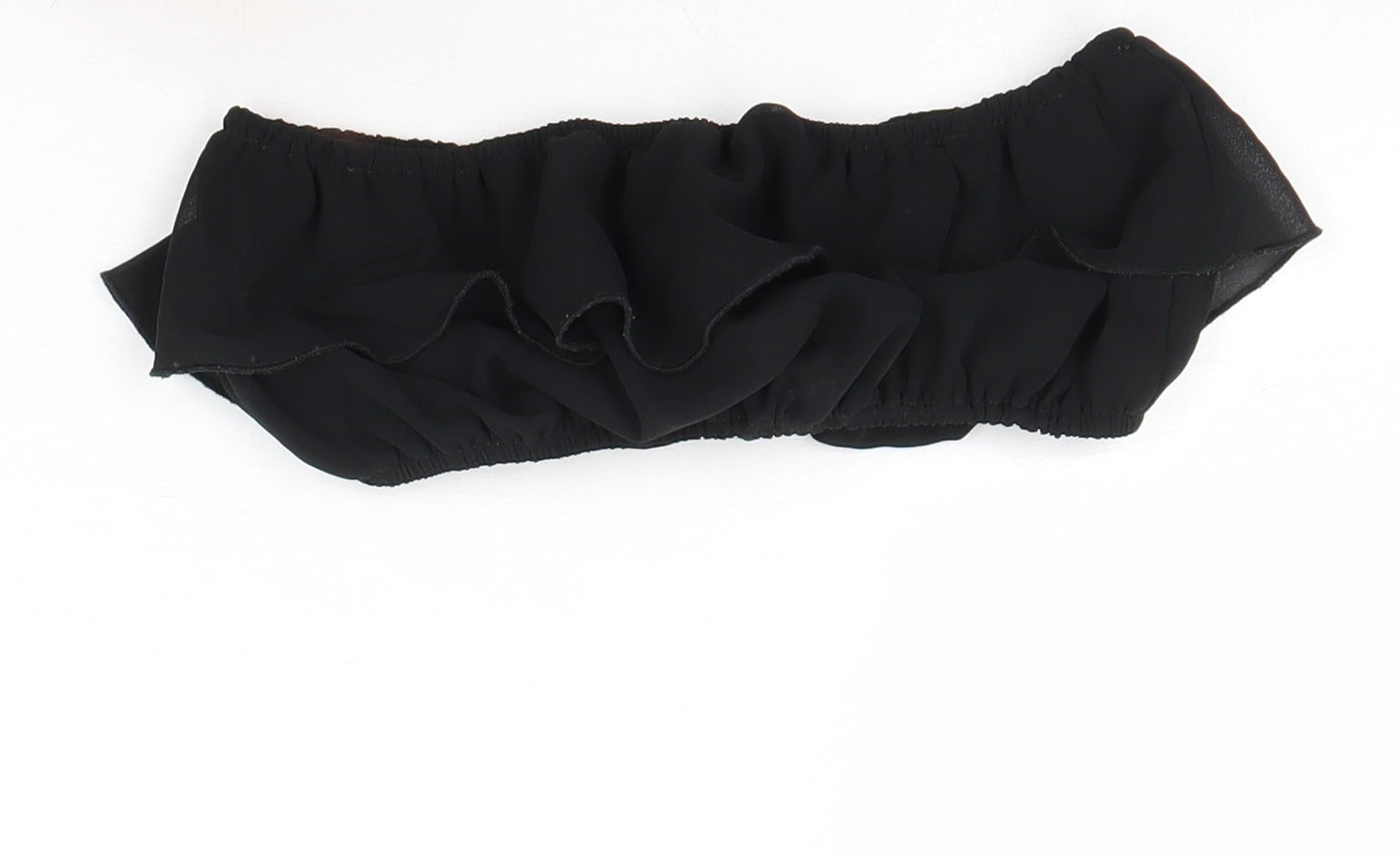 Womens UK Size 4 PRETTYLITTLETHING Black Cropped Tank