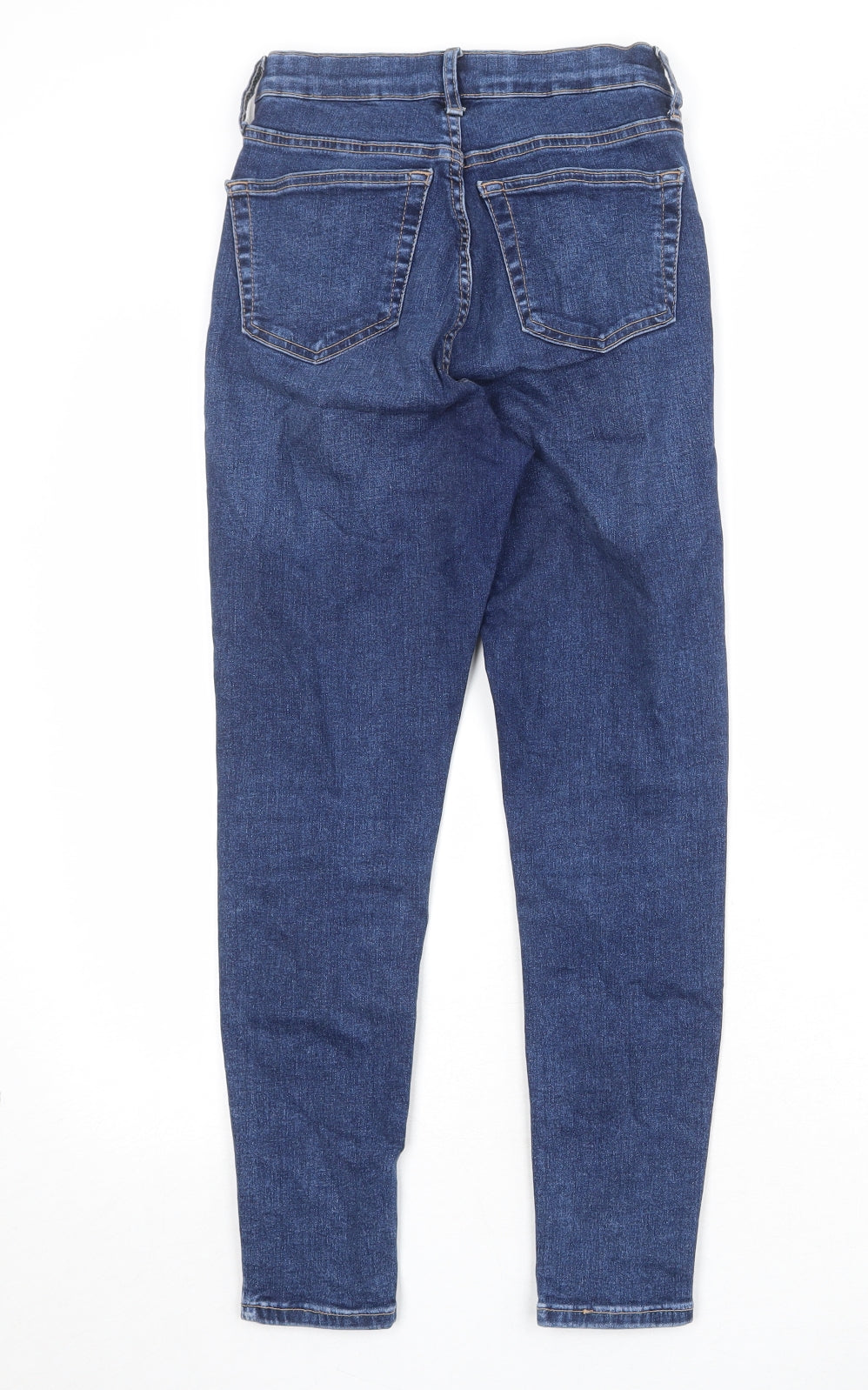 Topshop Womens Blue Cotton Skinny Jeans Size 26 in Regular Zip