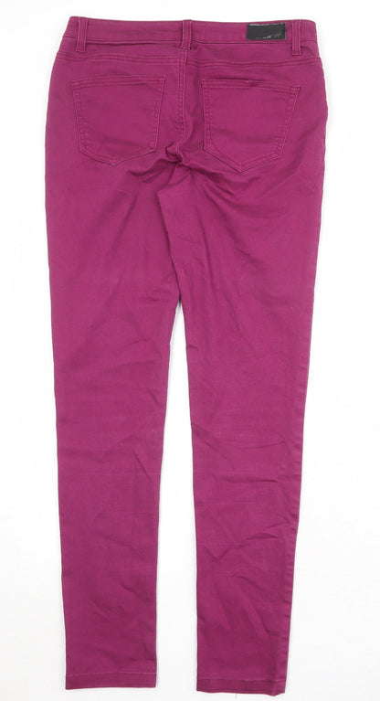 Womens UK Size 29 in VERO MODA Regular Fit Straight Purple Jeans
