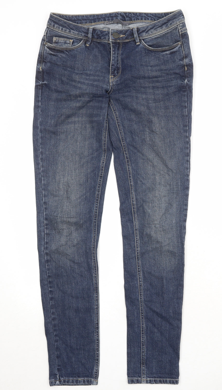 EKYOG Womens Blue Cotton Skinny Jeans Size 8 Regular Zip