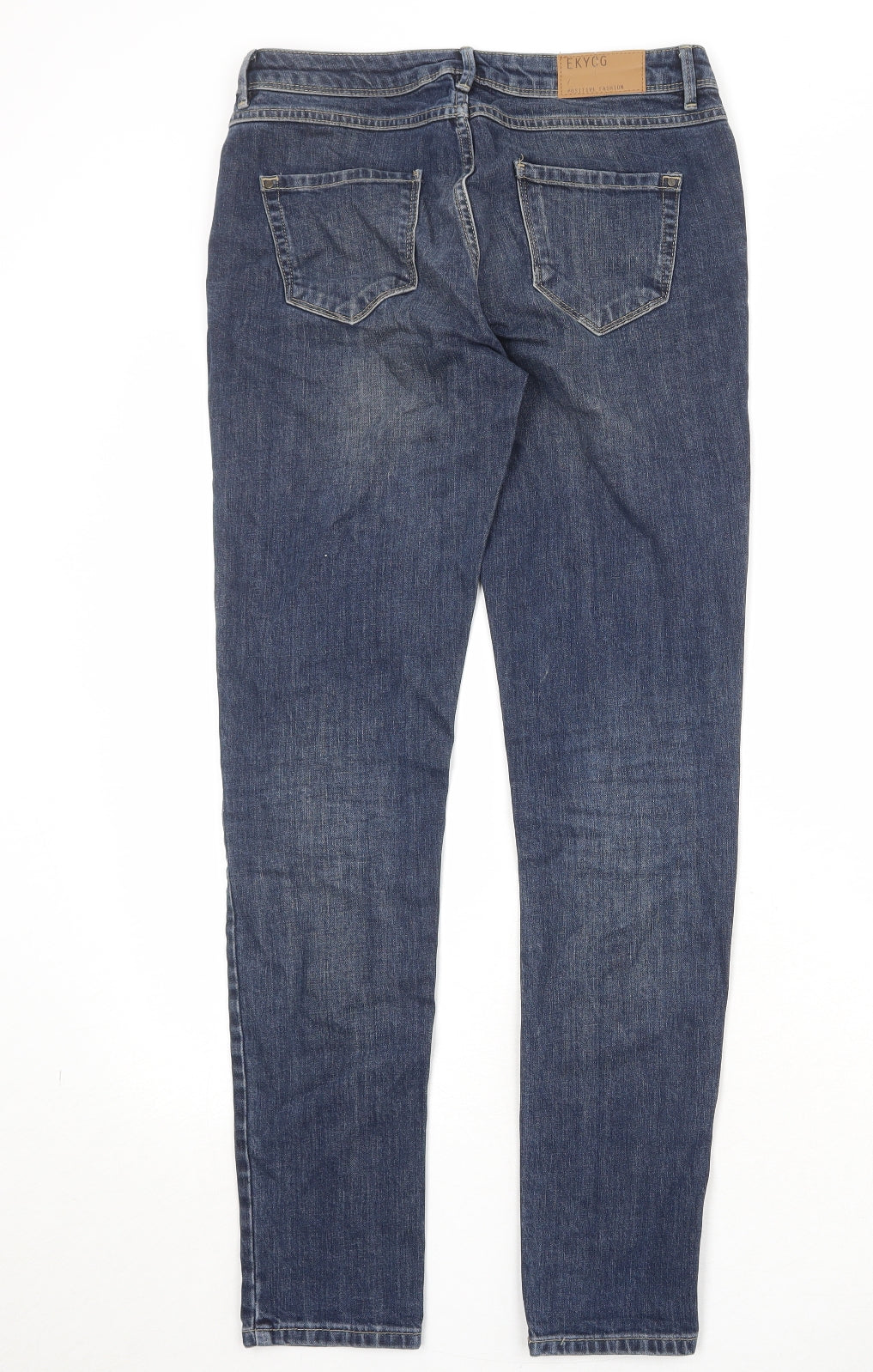 EKYOG Womens Blue Cotton Skinny Jeans Size 8 Regular Zip