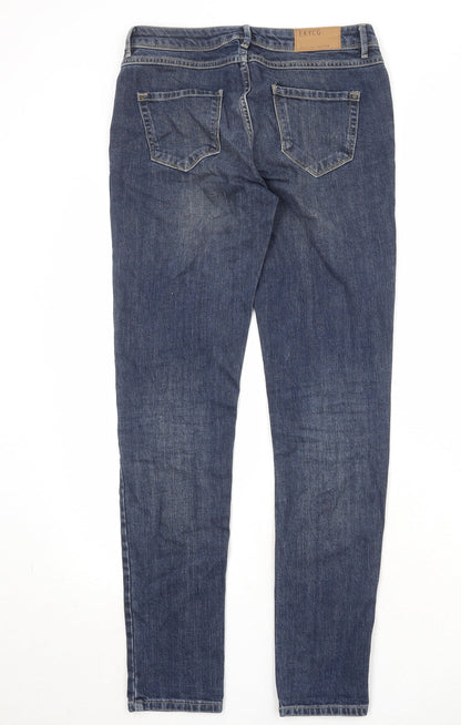 EKYOG Womens Blue Cotton Skinny Jeans Size 8 Regular Zip