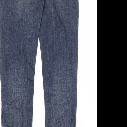EKYOG Womens Blue Cotton Skinny Jeans Size 8 Regular Zip