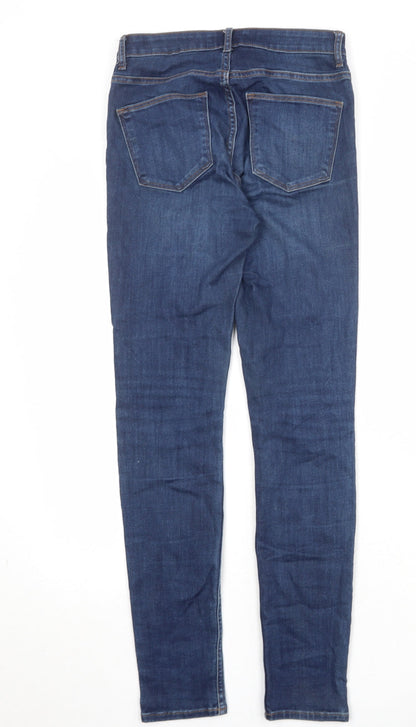 Womens UK Size 8 H&M Regular Fit Skinny Blue Jeans