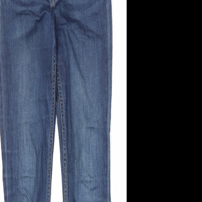Womens UK Size 8 H&M Regular Fit Skinny Blue Jeans