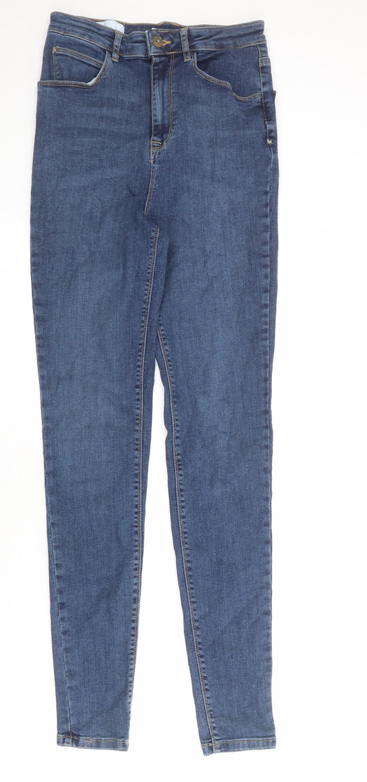 COLLUSION Womens Blue Cotton Skinny Jeans Size 28 in Regular Zip