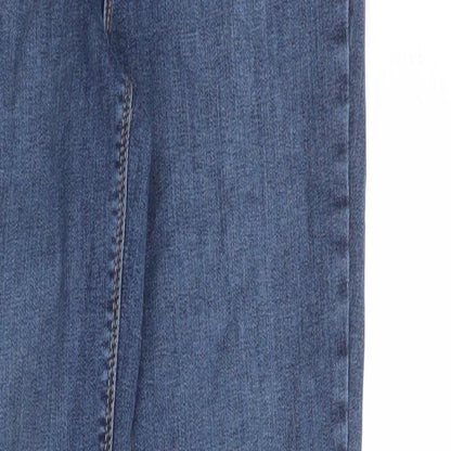 COLLUSION Womens Blue Cotton Skinny Jeans Size 28 in Regular Zip