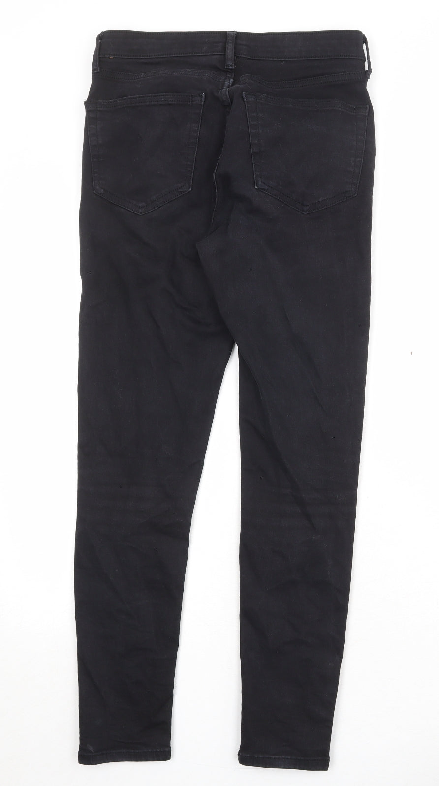 Topshop Womens Black Cotton Skinny Jeans Size 28 Regular Zip