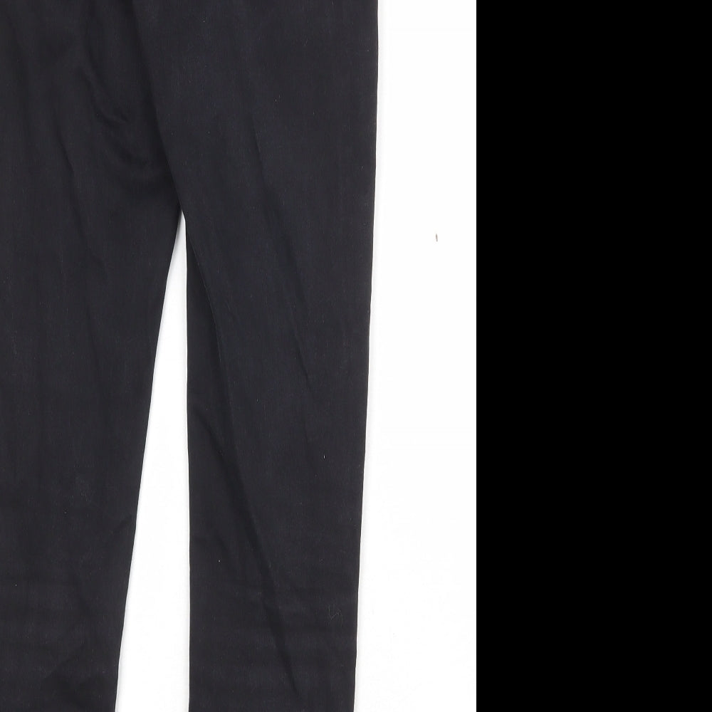 Topshop Womens Black Cotton Skinny Jeans Size 28 Regular Zip