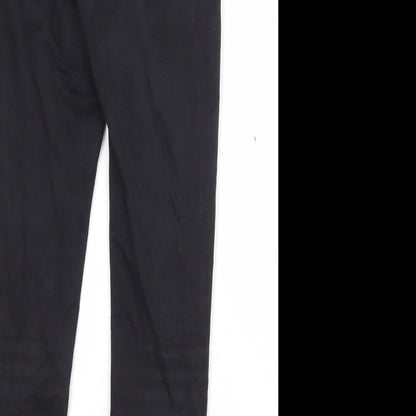 Topshop Womens Black Cotton Skinny Jeans Size 28 Regular Zip