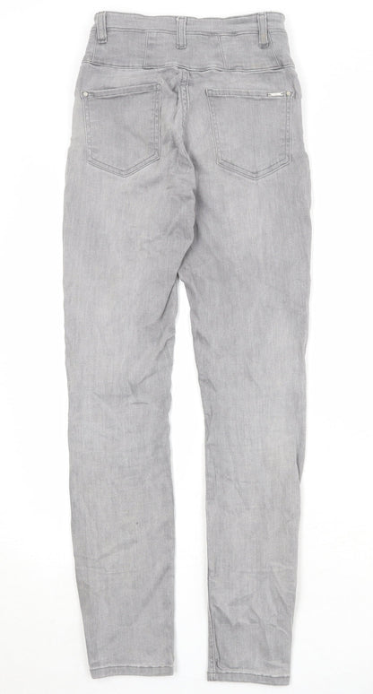 ORSAY Womens Grey Cotton Straight Jeans Size 24 in Regular Zip