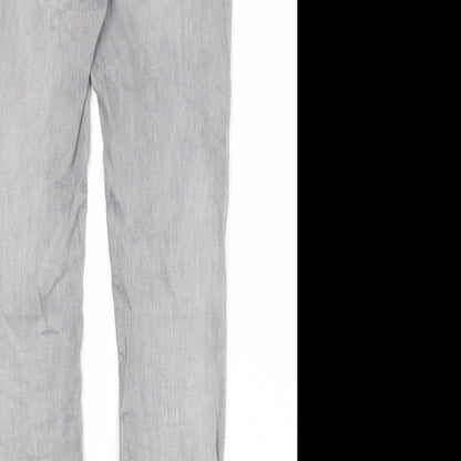 ORSAY Womens Grey Cotton Straight Jeans Size 24 in Regular Zip