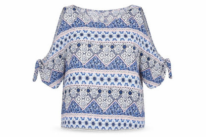 Womens UK Size 10 Divided by H&M Blue Basic Blouse