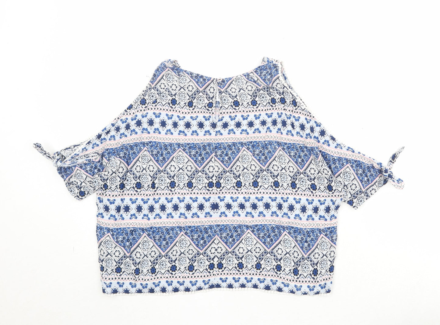Womens UK Size 10 Divided by H&M Blue Basic Blouse