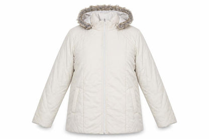 Womens UK Size S Anne de Lancay Beige Puffer Jacket