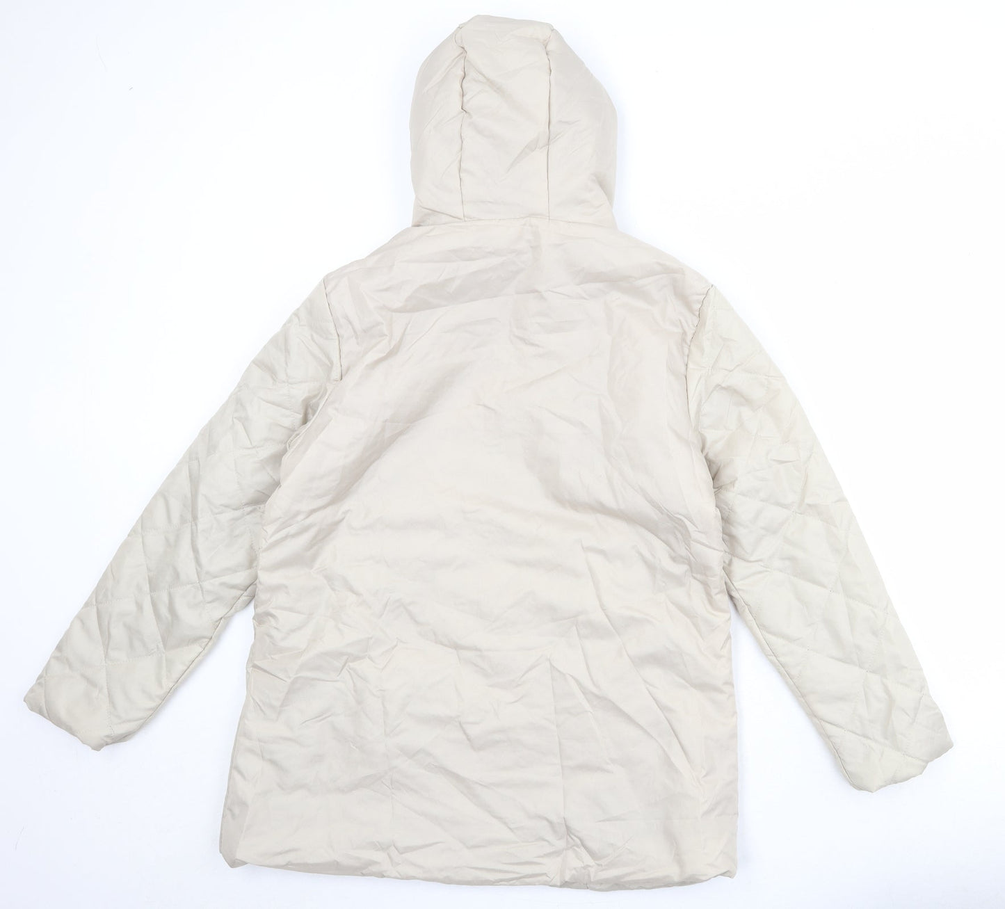 Womens UK Size S Anne de Lancay Beige Puffer Jacket