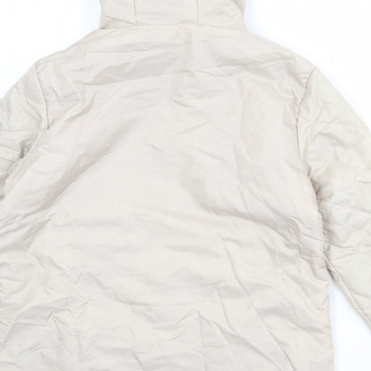 Womens UK Size S Anne de Lancay Beige Puffer Jacket