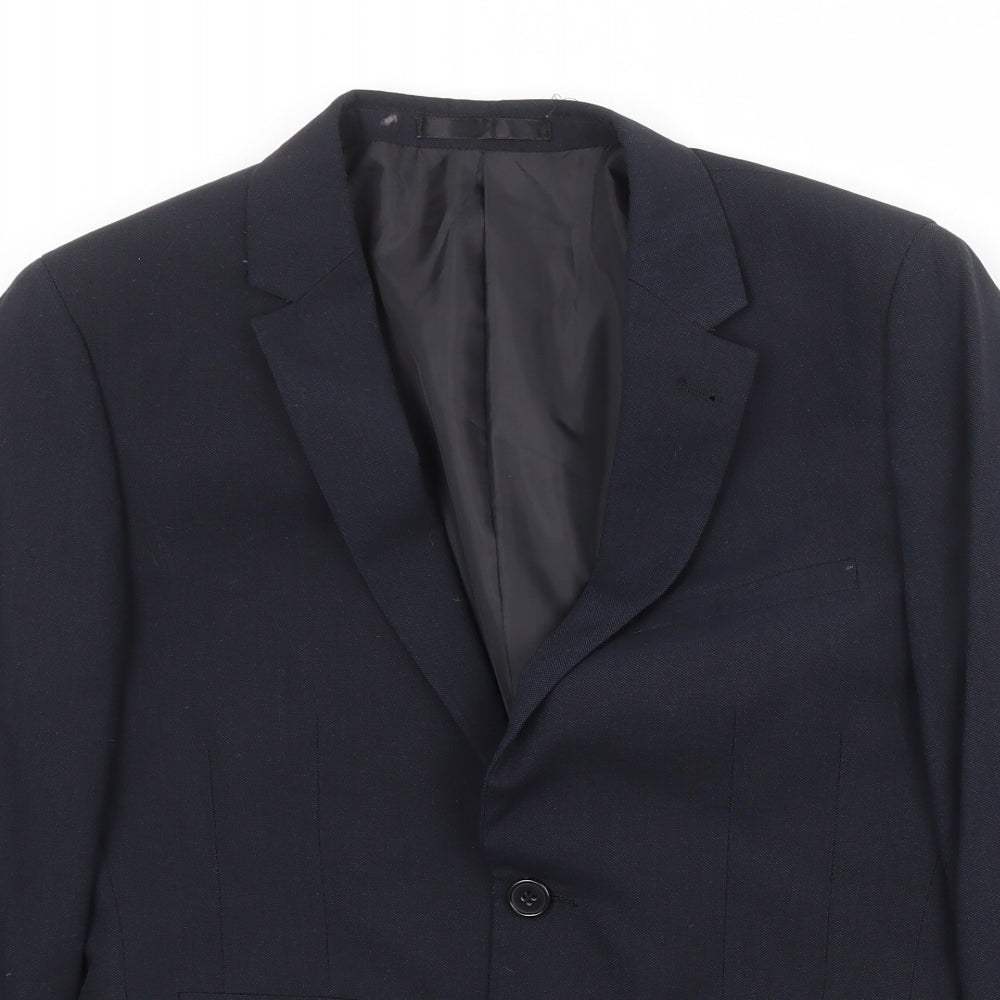Mens UK Size 36 One Six Five Regular Blue Suit Jacket