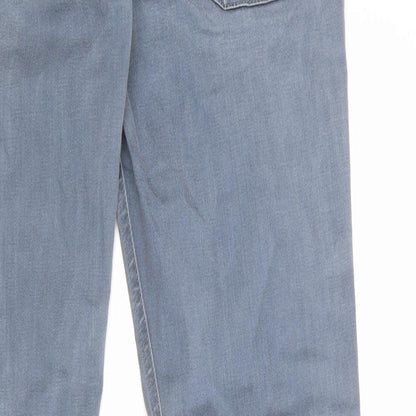 JACK & JONES Mens Blue Cotton Straight Jeans Size 34 in Regular Zip