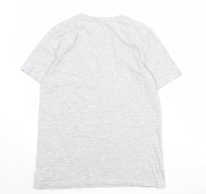 Very Boys Grey 100% Cotton Pullover T-Shirt Size 14 Years Crew Neck Pullover