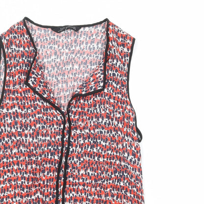 Womens UK Size M Zara Red Basic Tank