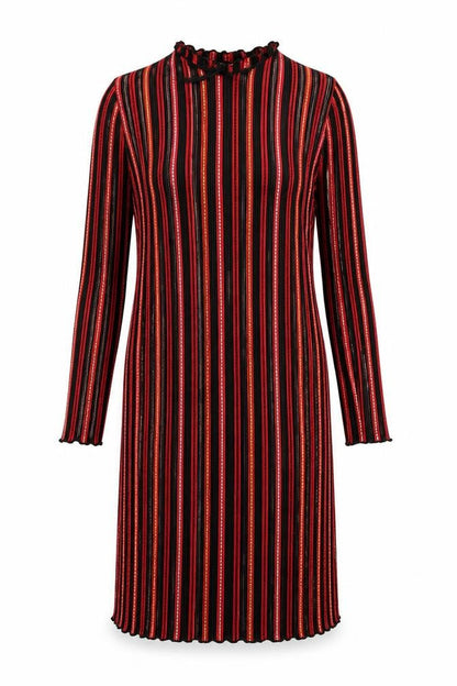 Zara Womens Multicoloured Striped Polyester A-Line Size S Round Neck Pullover