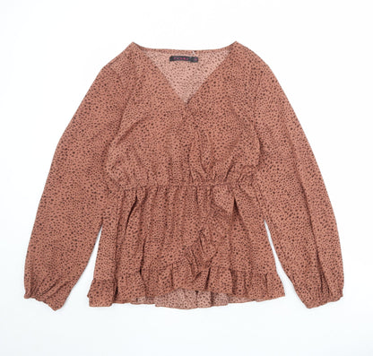 Womens UK Size M Tenki Pink Basic Blouse