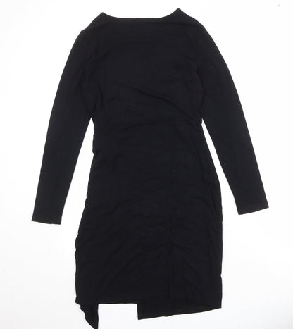 Great Plains Womens Black Viscose A-Line Size S Round Neck Pullover