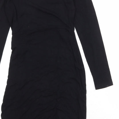 Great Plains Womens Black Viscose A-Line Size S Round Neck Pullover