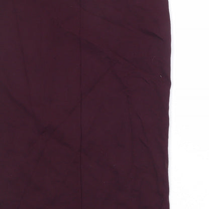 Principles Womens Purple Viscose A-Line Skirt Size 12