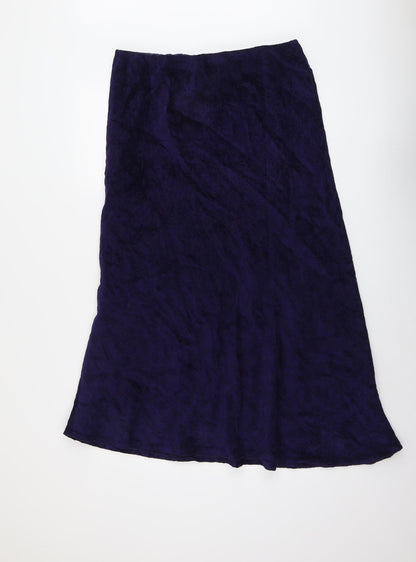Country Casuals Womens Purple Viscose Swing Skirt Size L
