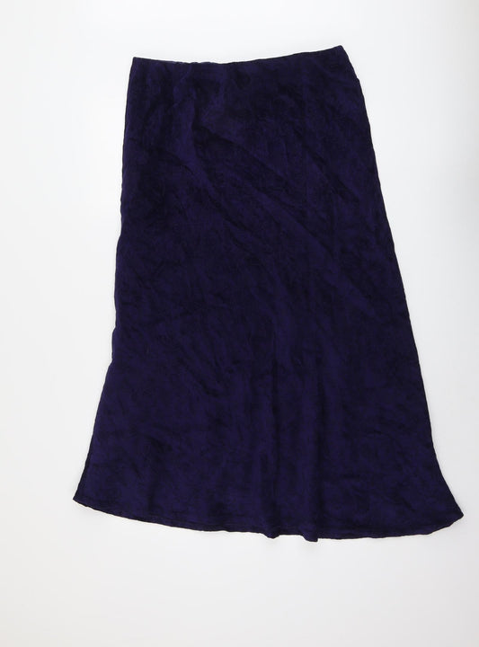 Country Casuals Womens Purple Viscose Swing Skirt Size L