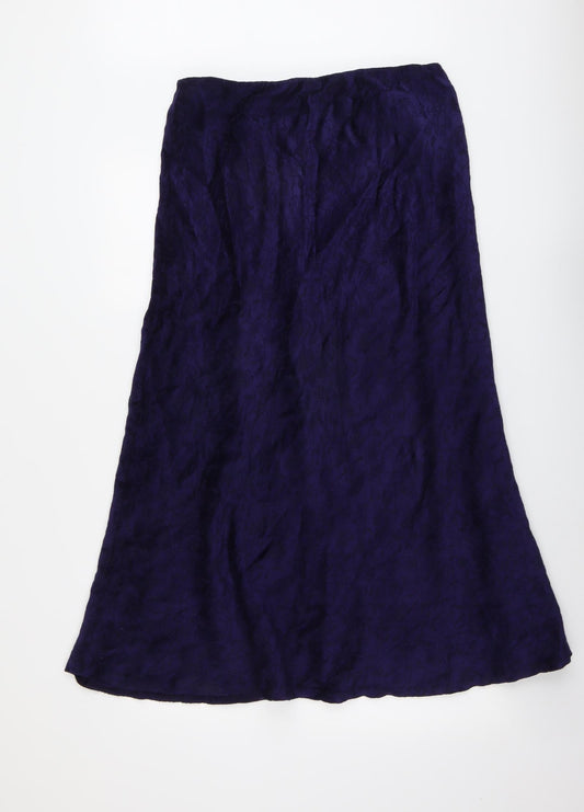Country Casuals Womens Purple Viscose Swing Skirt Size L