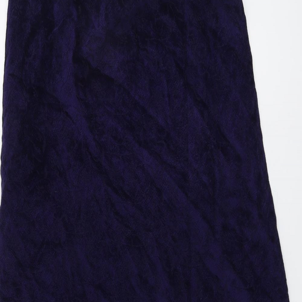 Country Casuals Womens Purple Viscose Swing Skirt Size L