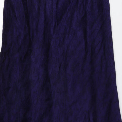 Country Casuals Womens Purple Viscose Swing Skirt Size L
