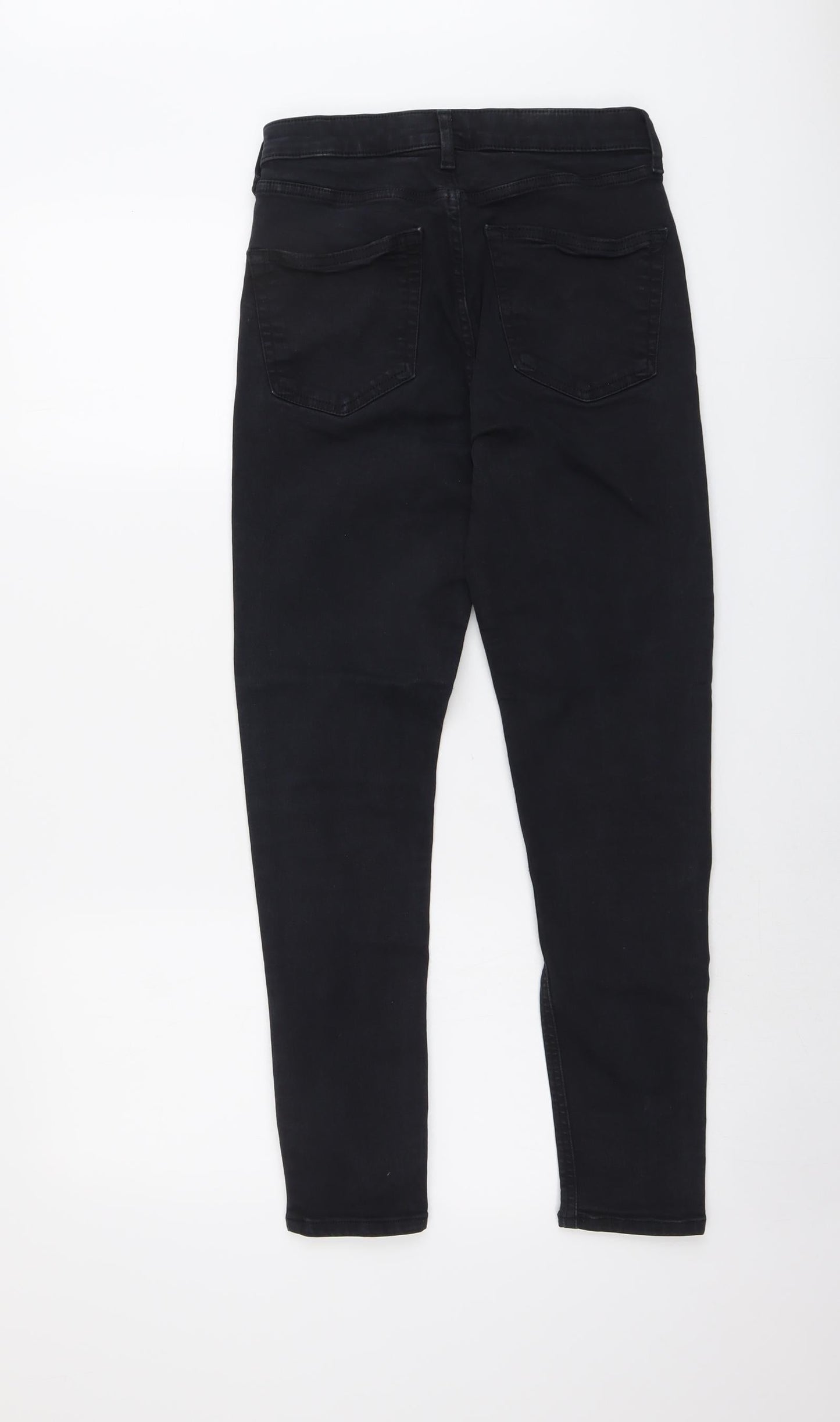 Topshop Womens Blue Cotton Skinny Jeans Size 28 in L27 in Regular Button