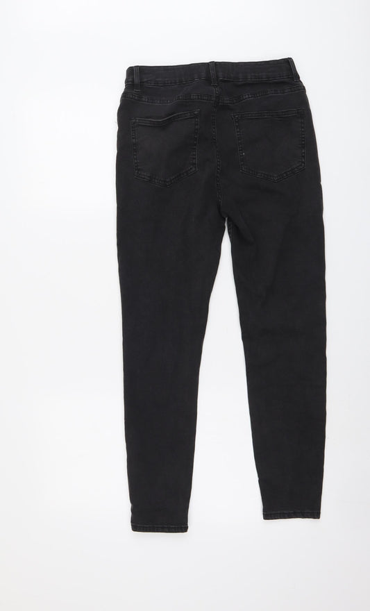 365 Denim Womens Grey Cotton Skinny Jeans Size 12 L25 in Regular Button