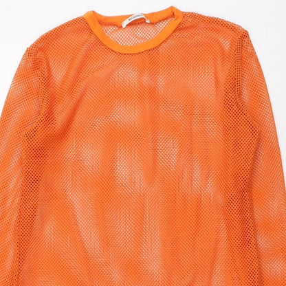 Womens UK Size 4 Missguided Orange Tunic Blouse