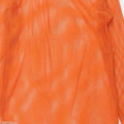 Womens UK Size 4 Missguided Orange Tunic Blouse