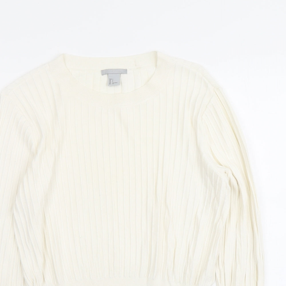 Womens UK Size S H&M Ivory Pullover Jumper