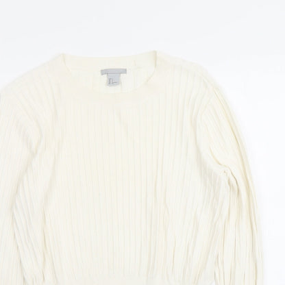 Womens UK Size S H&M Ivory Pullover Jumper