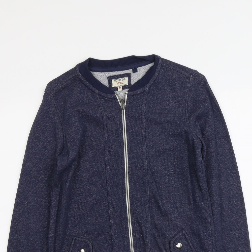 Womens UK Size 8 NEXT Blue Full Zip Sweatshirt