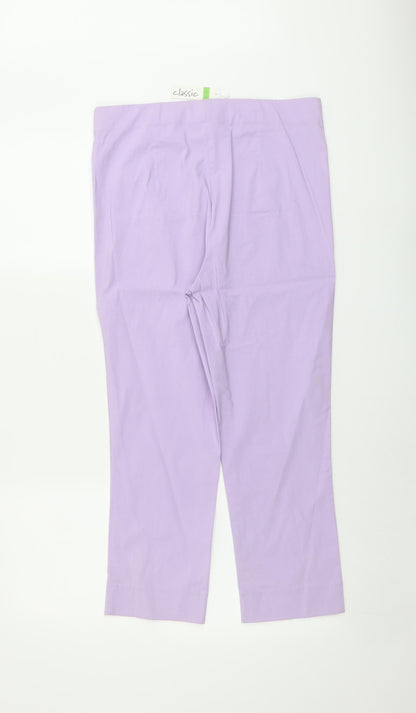 Womens UK Size 12 Classic Regular Fit  Purple Trousers