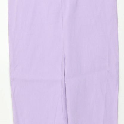 Womens UK Size 12 Classic Regular Fit  Purple Trousers