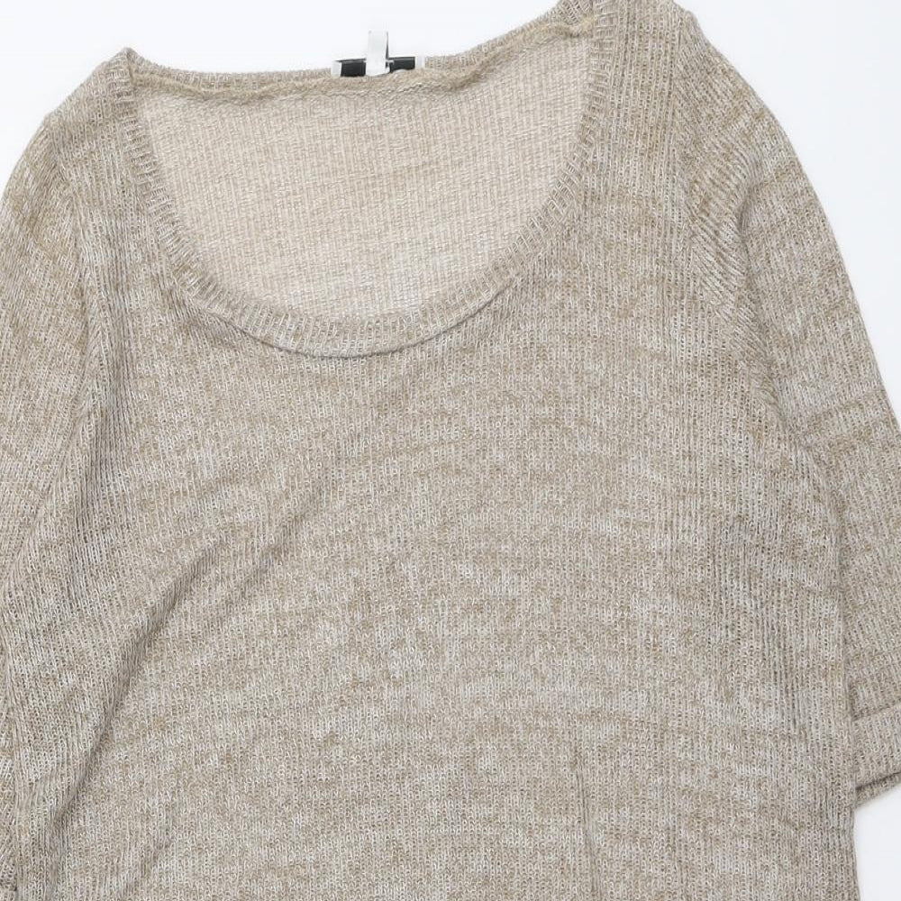 Womens UK Size 14 New Look Beige Pullover Jumper