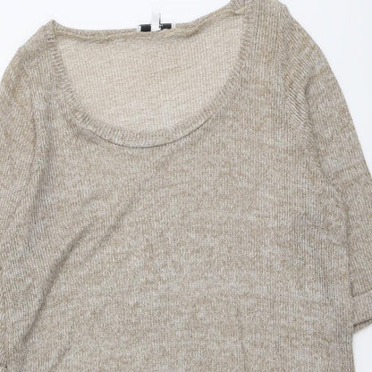 Womens UK Size 14 New Look Beige Pullover Jumper
