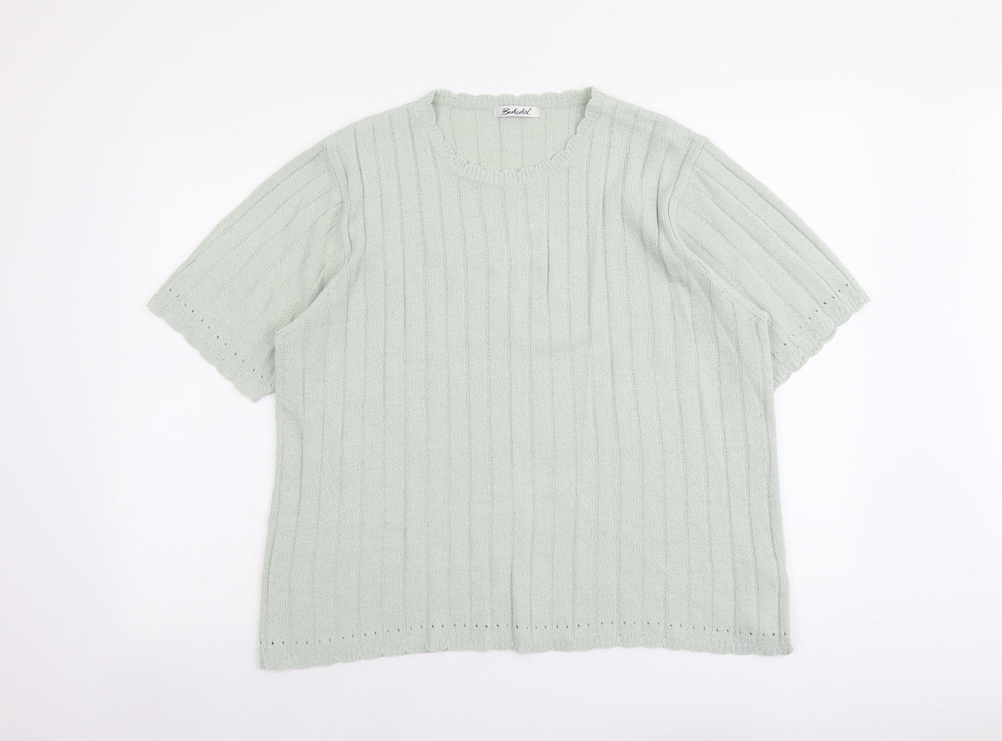 Womens UK Size 18 Berkertex Green Pullover Jumper